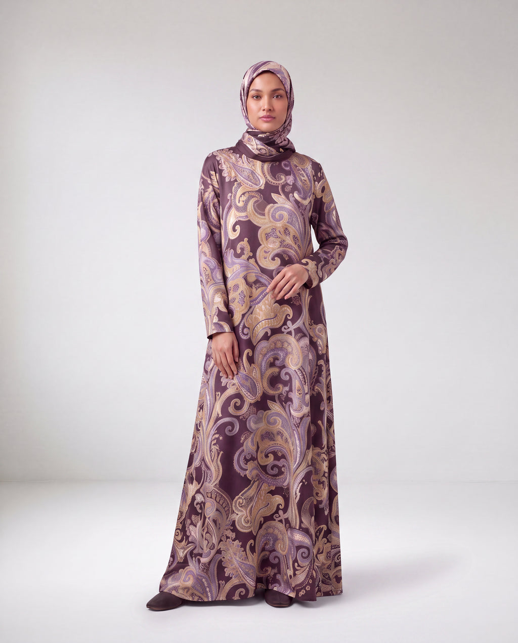 Kaftan Abaya Takım - Mocha