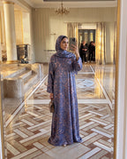 Kaftan Abaya Takım - Çicek Desenli