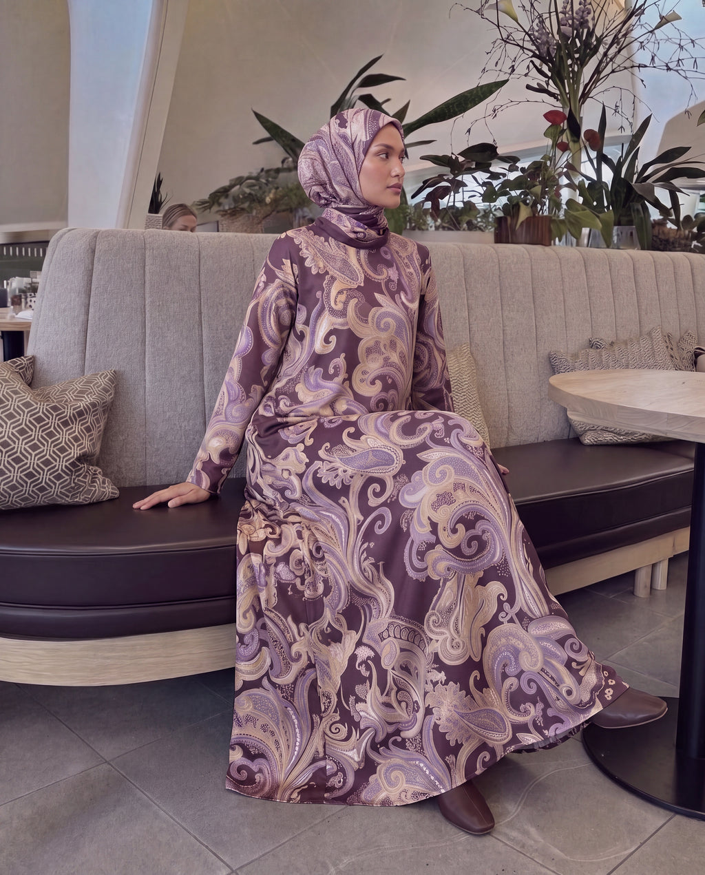 Kaftan Abaya Takım - Mocha