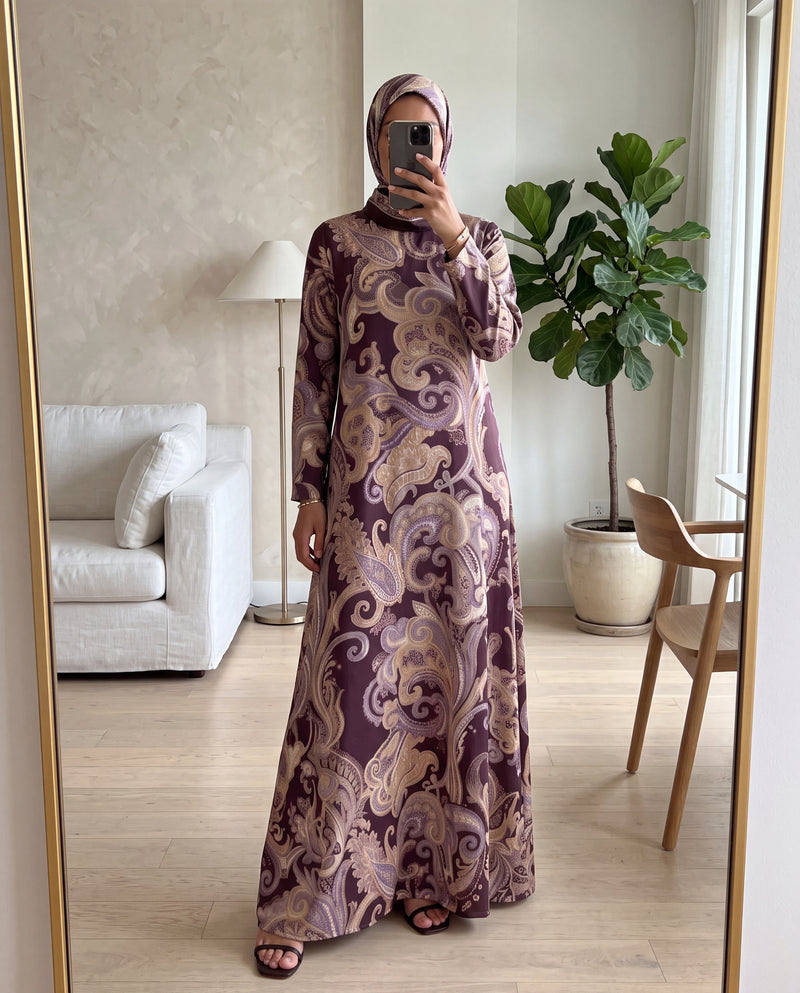 Kaftan Abaya Takım - Mocha