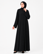 Taş İşlemeli Abaya - Siyah
