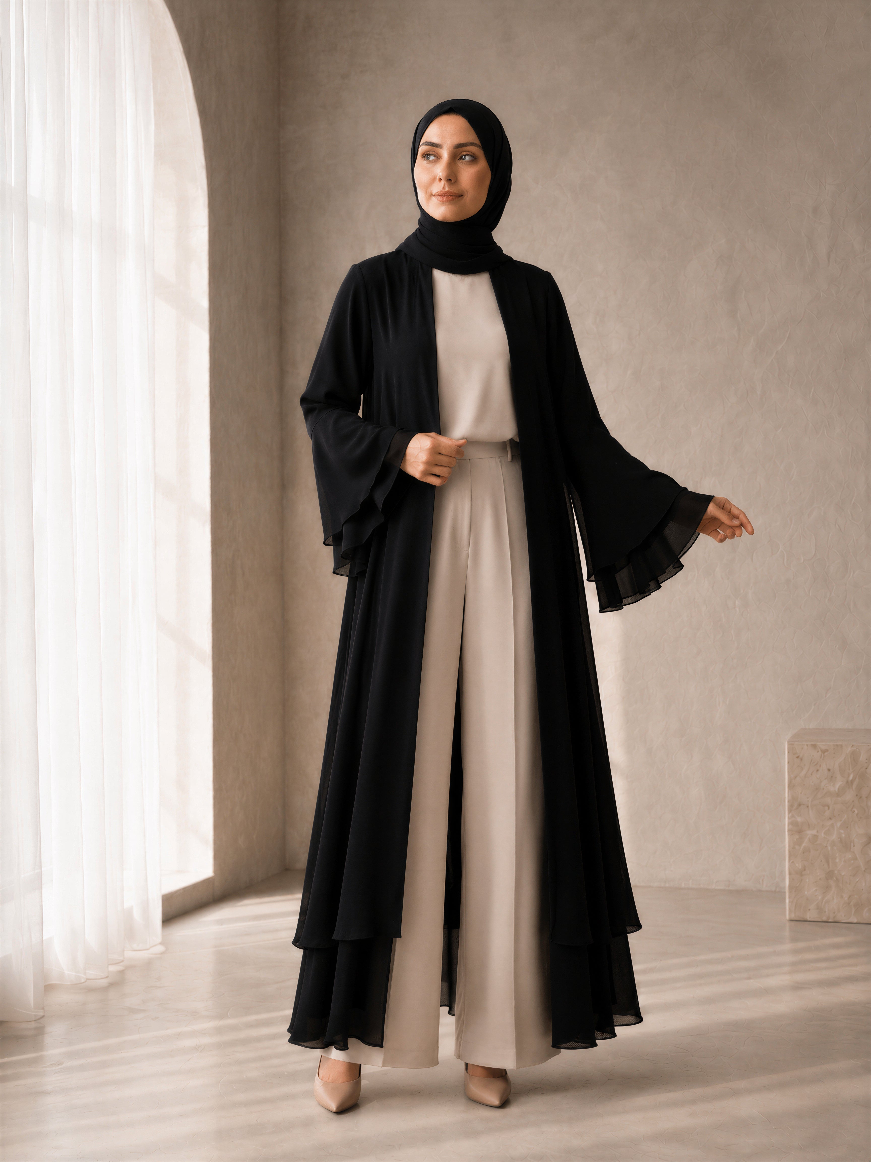 Çift Katlı Abaya
